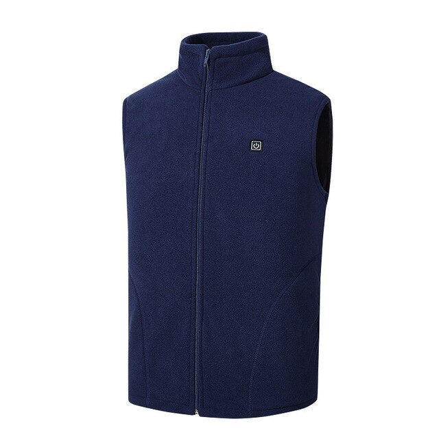 GLACIER Vest - heated fleece vest in blue